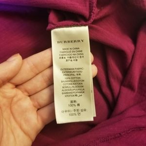 Magenta burberry shirt
